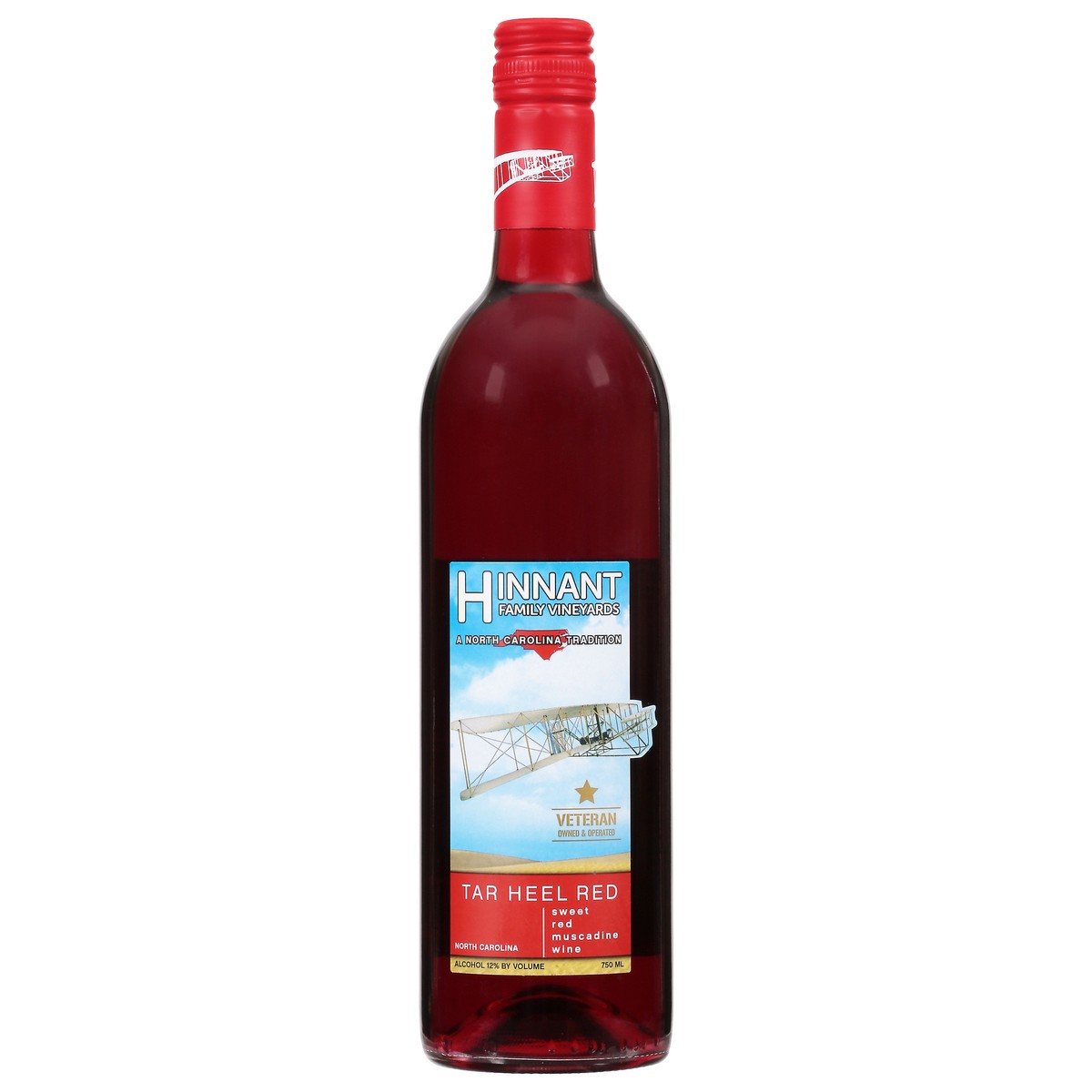 slide 7 of 9, Hinnant Vineyards Tar Heel Red North Carolina Sweet Red Muscadine Wine 750 ml, 750 ml