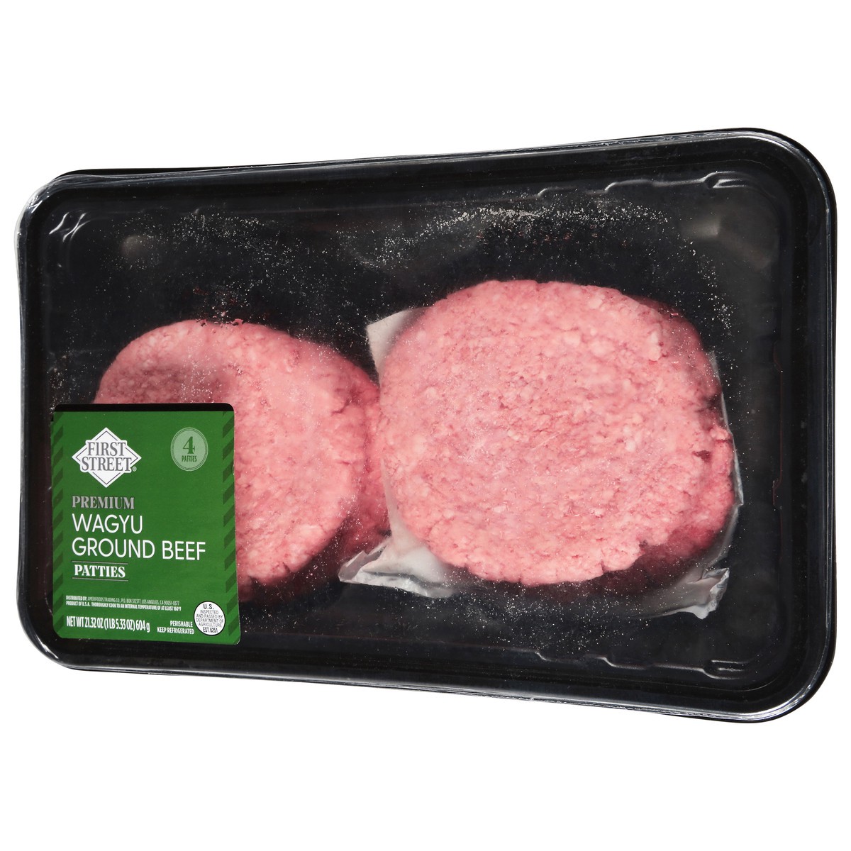 slide 4 of 4, First Street Wagyu Ground Beef Patties 75/25, 21.32 oz