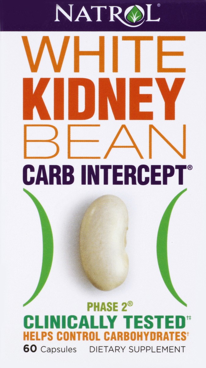 slide 4 of 4, Natrol 1000 mg White Kidney Bean Carb Intercept with Phase 2 60 Veggie Capsules, 60 ct