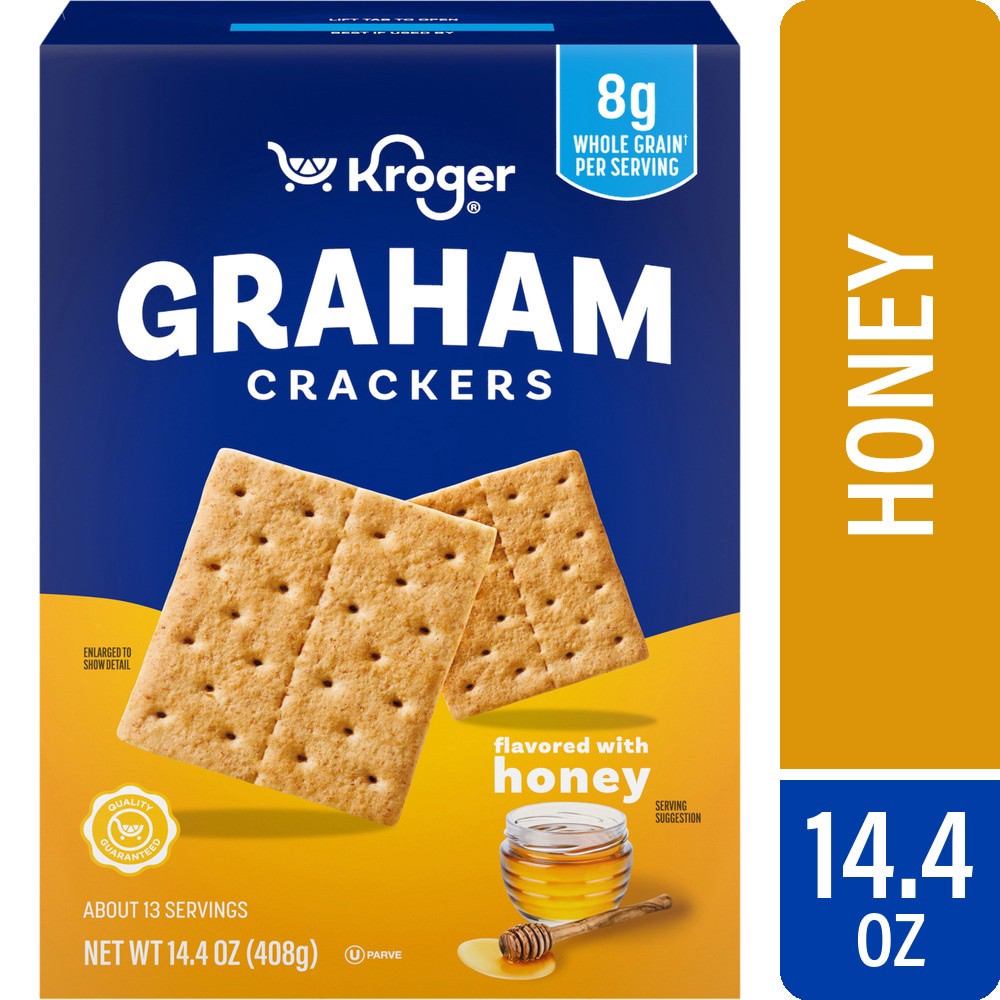 slide 1 of 4, Kroger Honey Graham Crackers, 14.4 oz