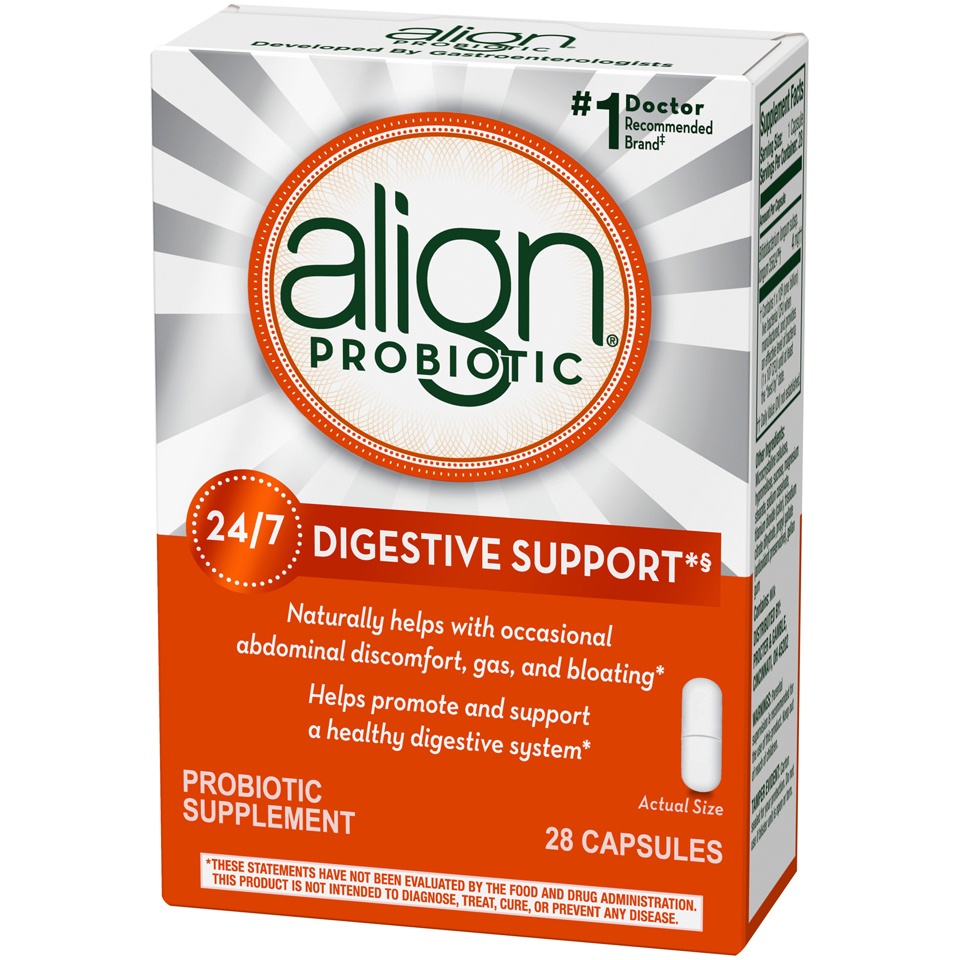 slide 2 of 2, Align Probiotic Supplement Digestive Capsules, 28 ct