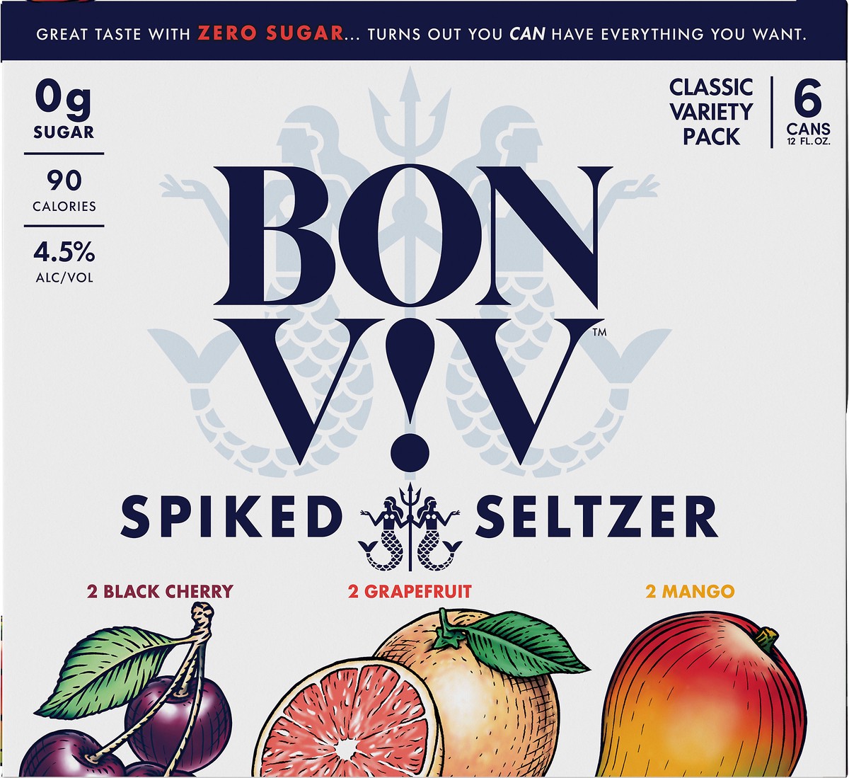 slide 1 of 10, Bon Viv Classic Variety Pack Spiked Seltzer 6 ea, 6 ct; 12 oz