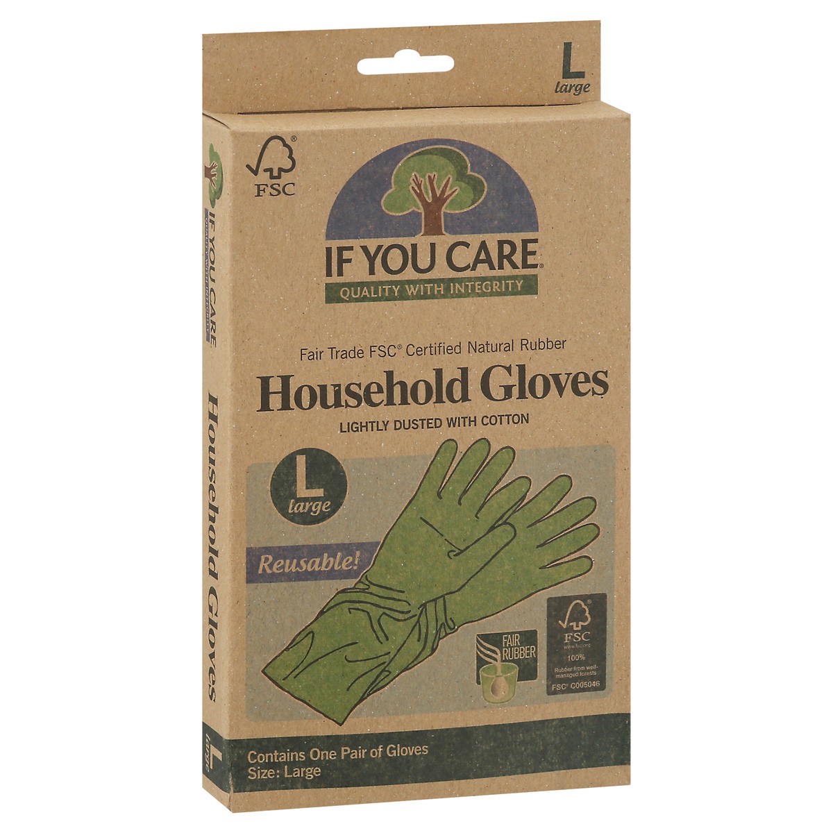 slide 2 of 9, If You Care Reusable Household Gloves Large 1 pr, 1 pr