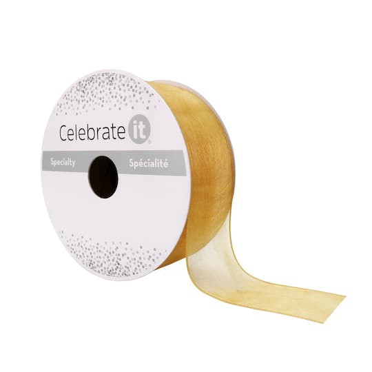 slide 1 of 4, 1.5" X 15yd. Satin Shimmer Wired Ribbon By Celebrate It Specialty, 1.5 in x 15 yd