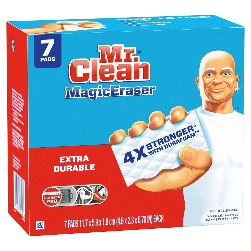 slide 2 of 17, Mr. Clean Extra Durable Scrub Magic Eraser Sponges - 7ct, 7 ct