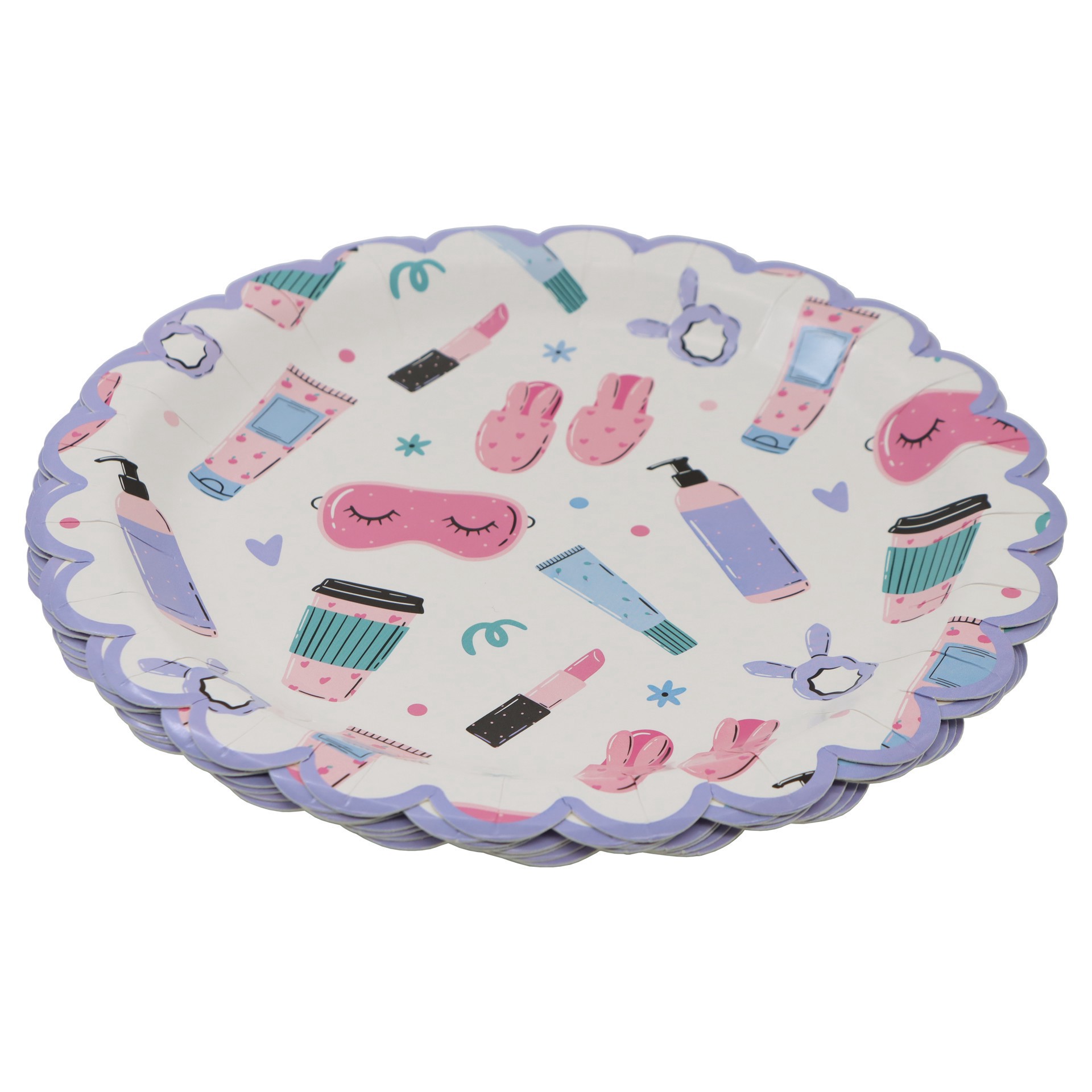 slide 2 of 2, 9" Scalloped Spa Day Dinner Plates, 8ct. By Celebrate It, 8 ct