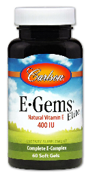 slide 1 of 1, Carlson E-Gems Elite 400Iu, 60 ct