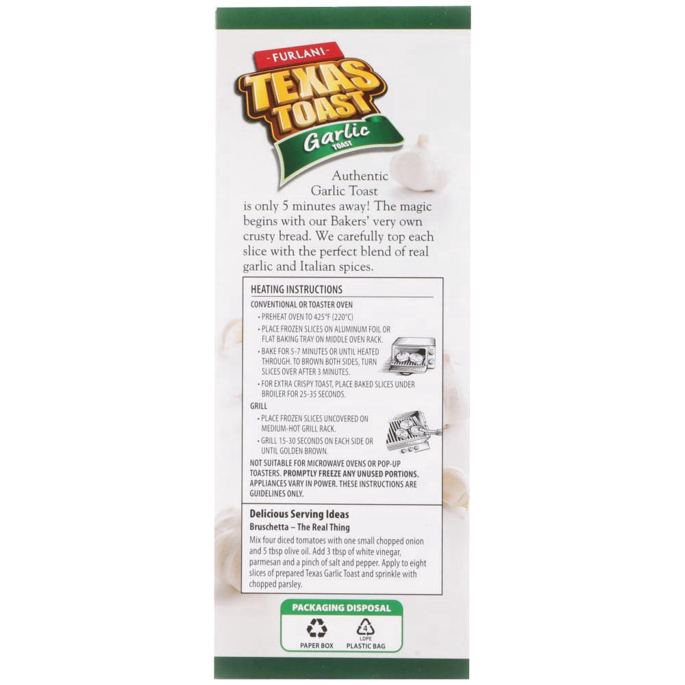 slide 2 of 6, Furlani Garlic Texas Toast 8 ea, 8 ct