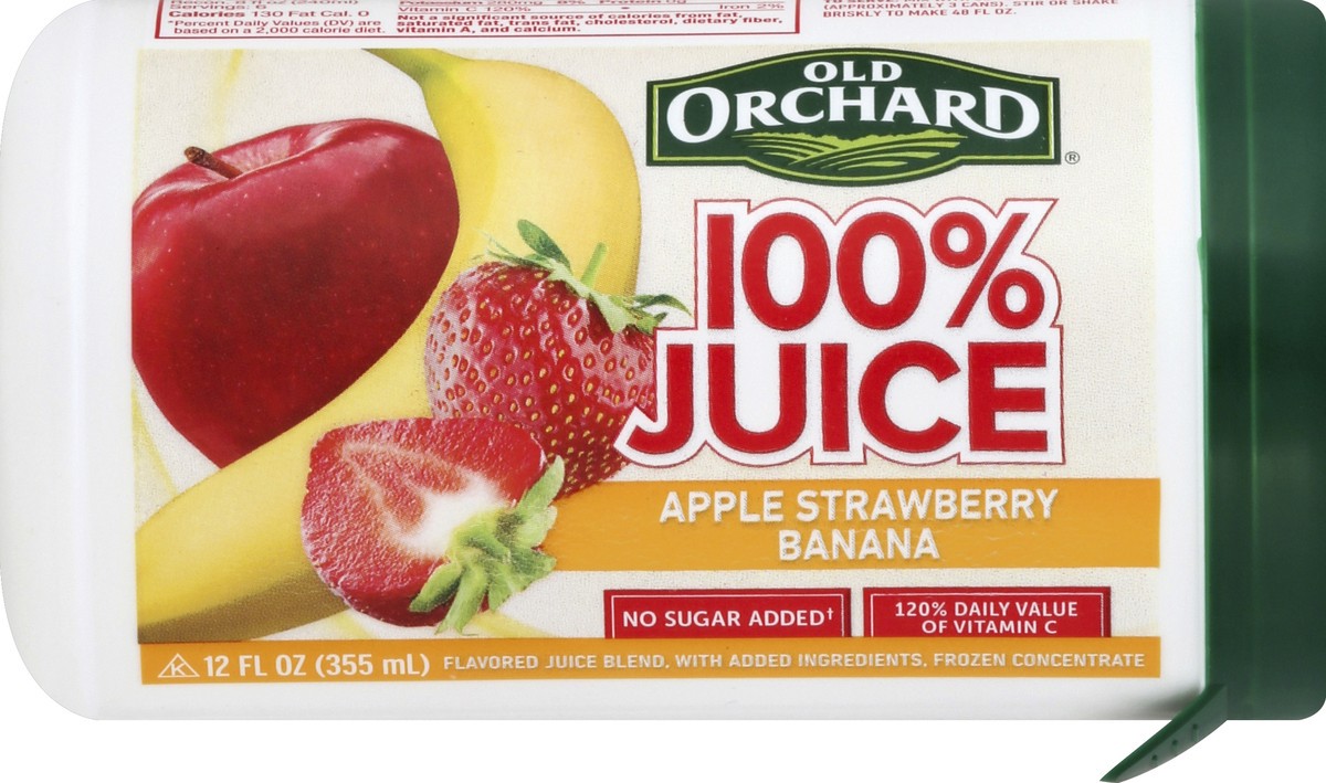 slide 1 of 5, Old Orchard 100% Apl/Strwbry/Ban Juice, 12 fl oz