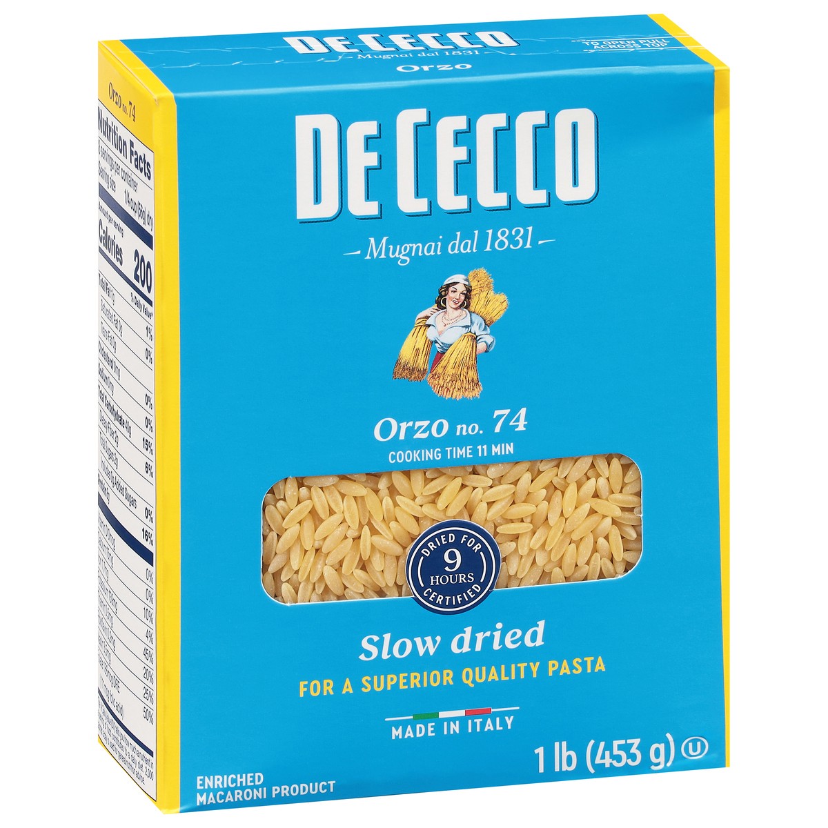 slide 9 of 12, De Cecco No. 74 Orzo 1 lb, 16 oz