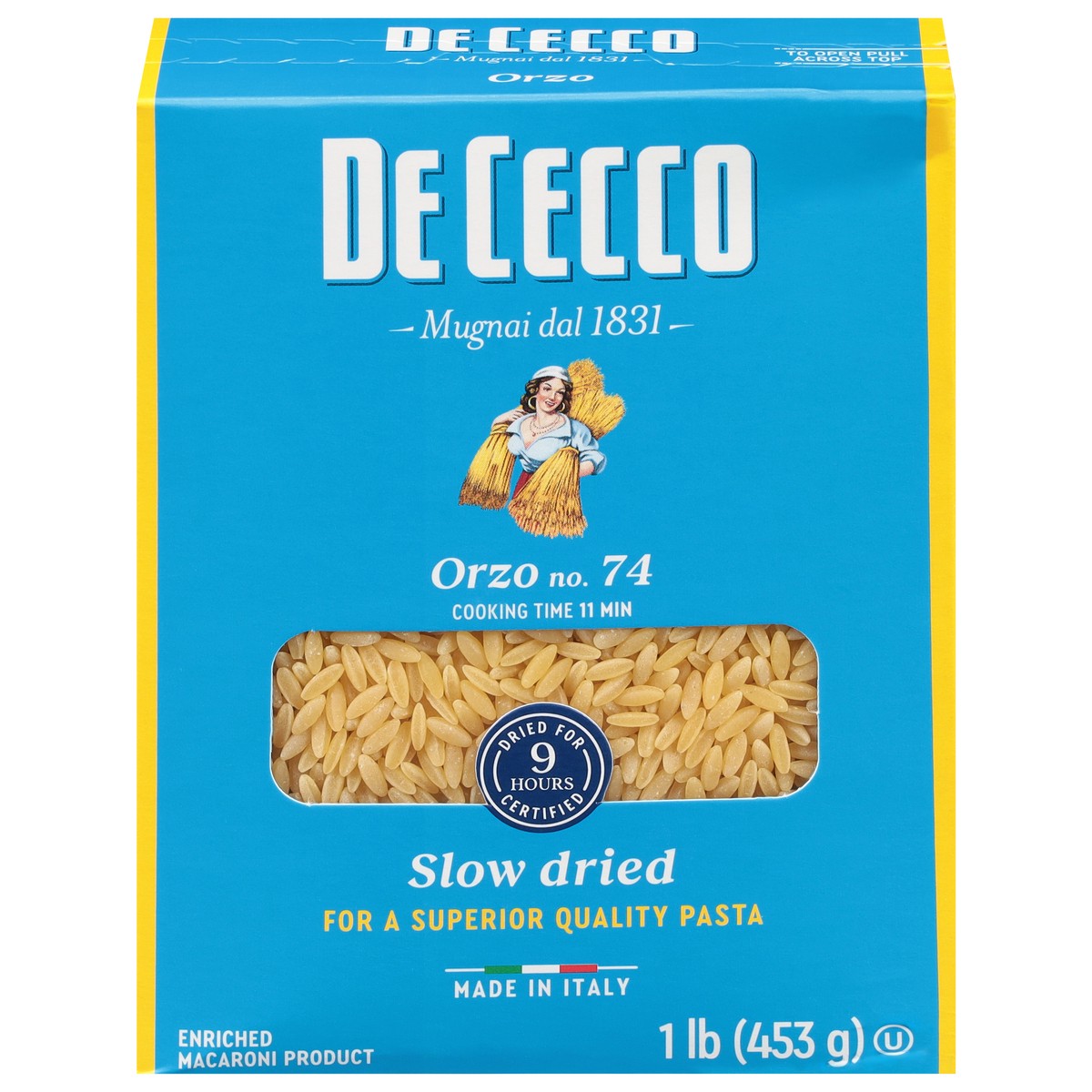 slide 1 of 12, De Cecco No. 74 Orzo 1 lb, 16 oz