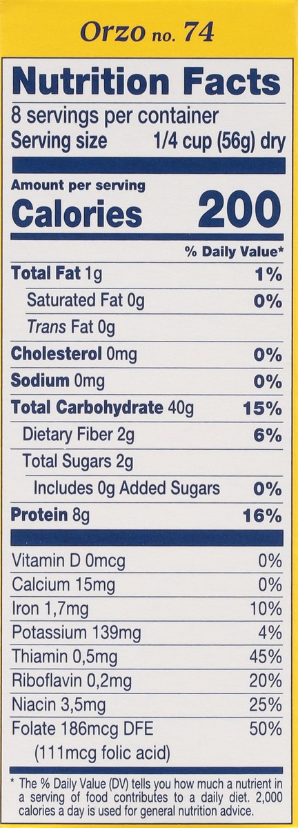 slide 8 of 12, De Cecco No. 74 Orzo 1 lb, 16 oz