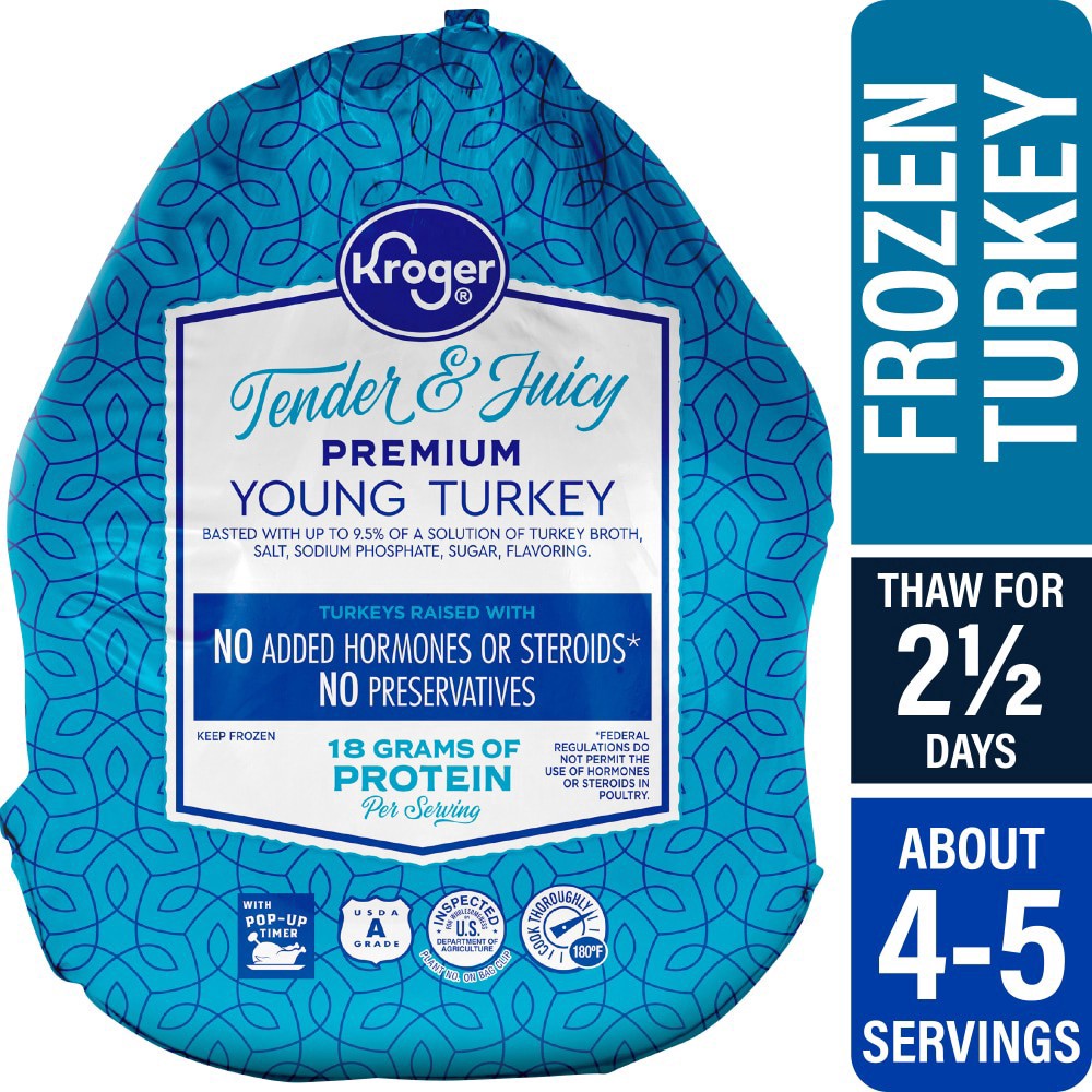 slide 1 of 2, Kroger Whole Frozen Turkey Without Gravy (10-14 Lb), per lb
