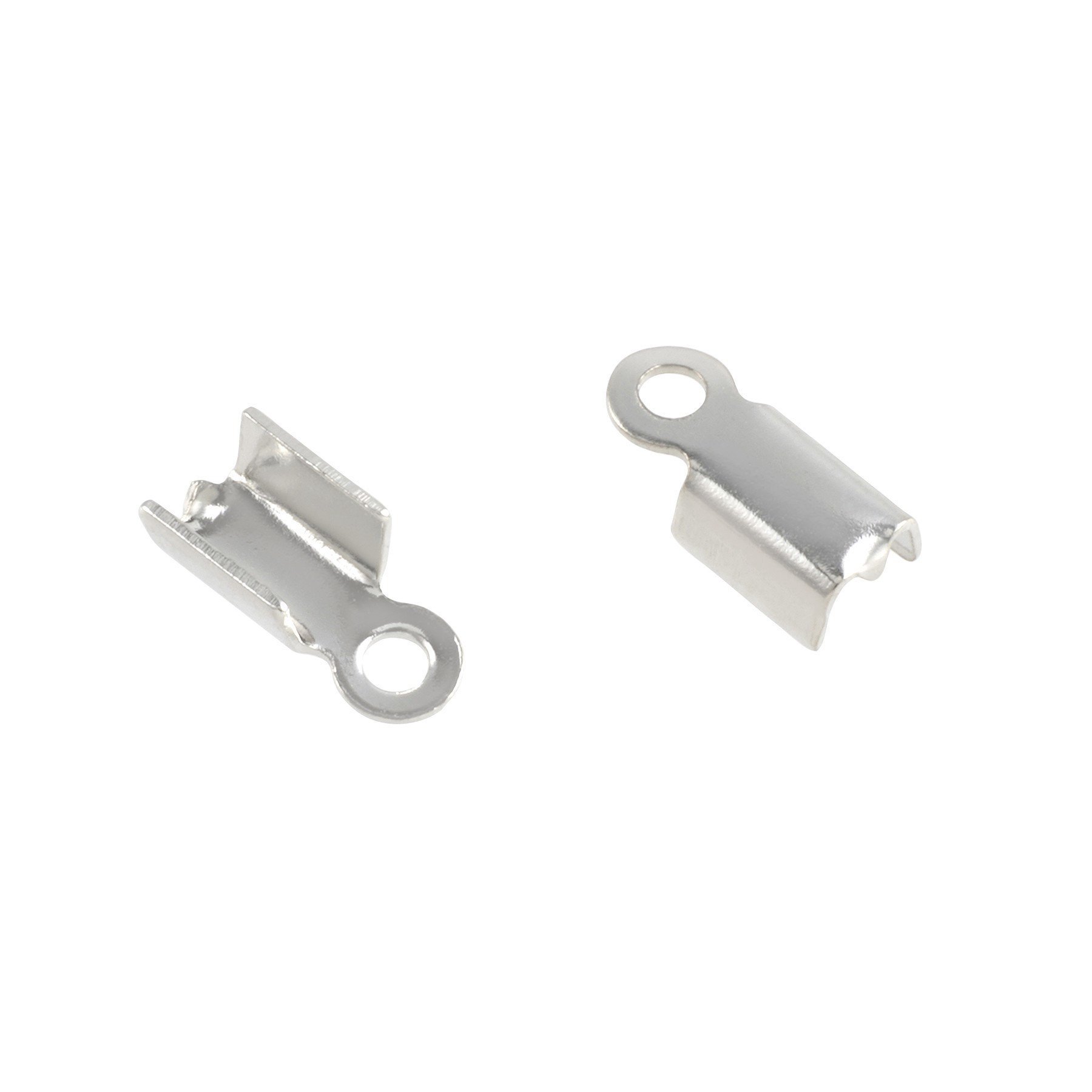 slide 4 of 4, 10mm Rhodium Crimps With Loop By Bead Landing, 10mm