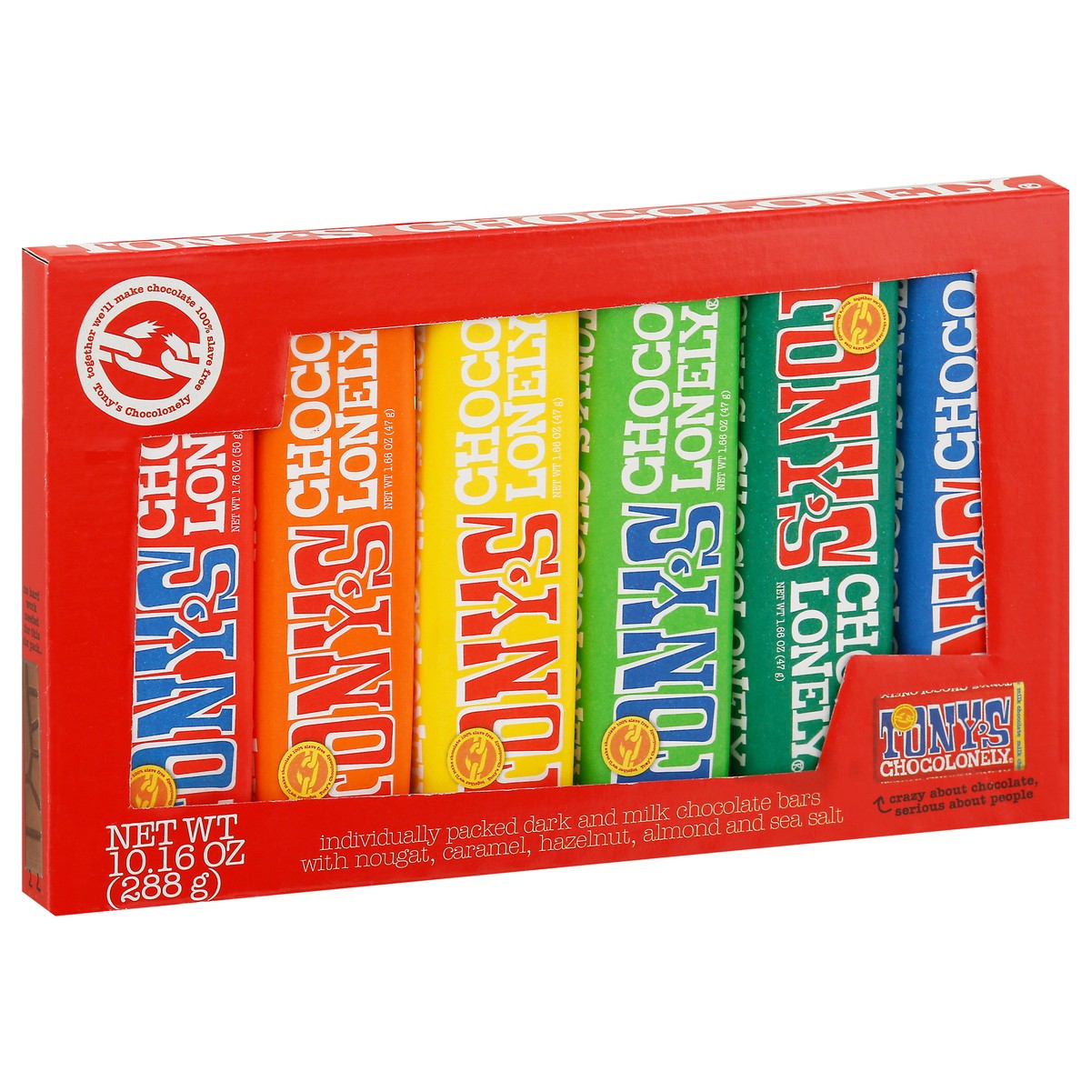 slide 6 of 9, Tony's Chocolonely Assorted Chocolate Bars 10.16 oz, 6 ct
