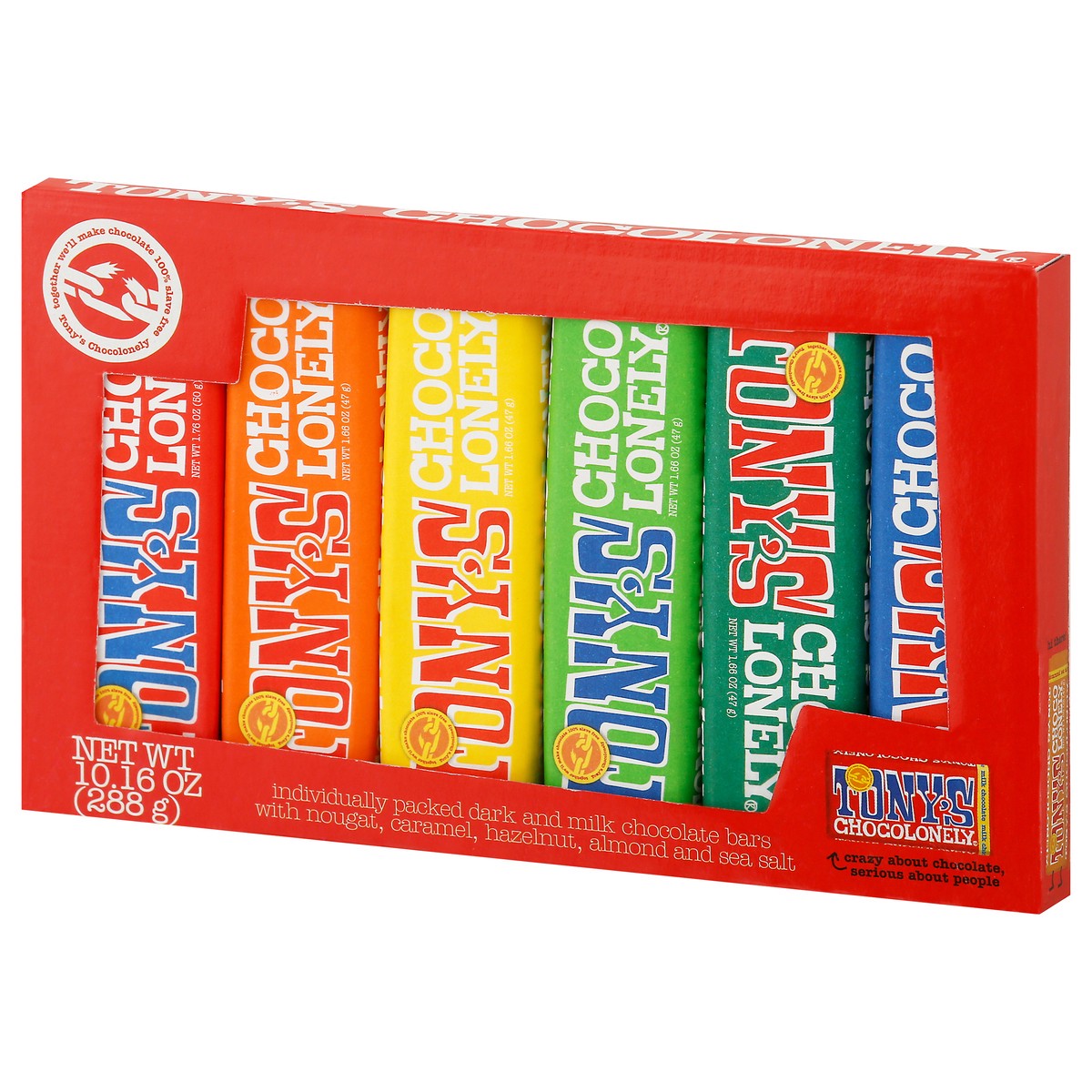 slide 5 of 9, Tony's Chocolonely Assorted Chocolate Bars 10.16 oz, 6 ct