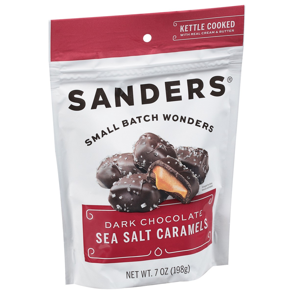 slide 2 of 9, Sanders Sea Salt Caramels Dark Chocolate 7 oz, 7 oz