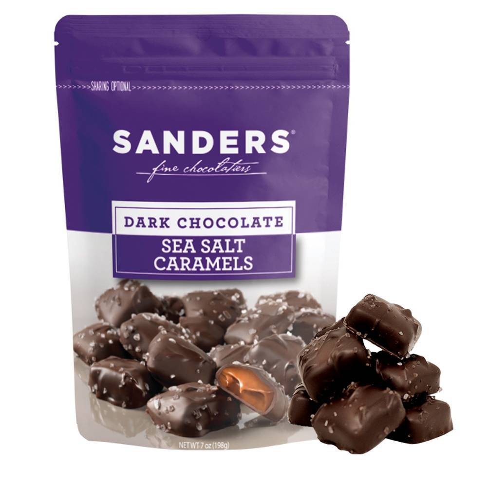 Sanders Dark Chocolate Sea Salt Caramels 7 oz | Shipt