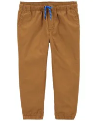 Carter's Baby Pull-On Poplin Pants Brown 3M