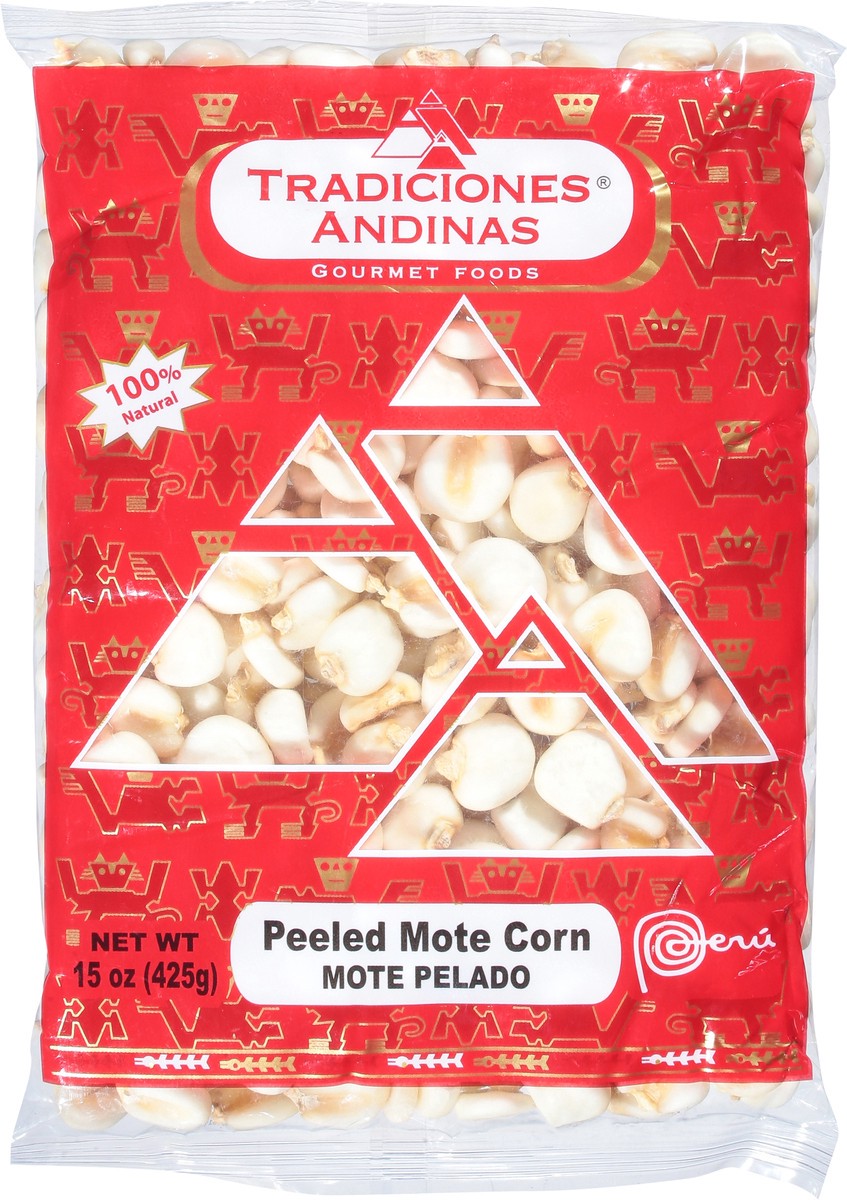 slide 5 of 13, Tradiciones Andinas Peeled Mote Corn 15 oz, 15 oz