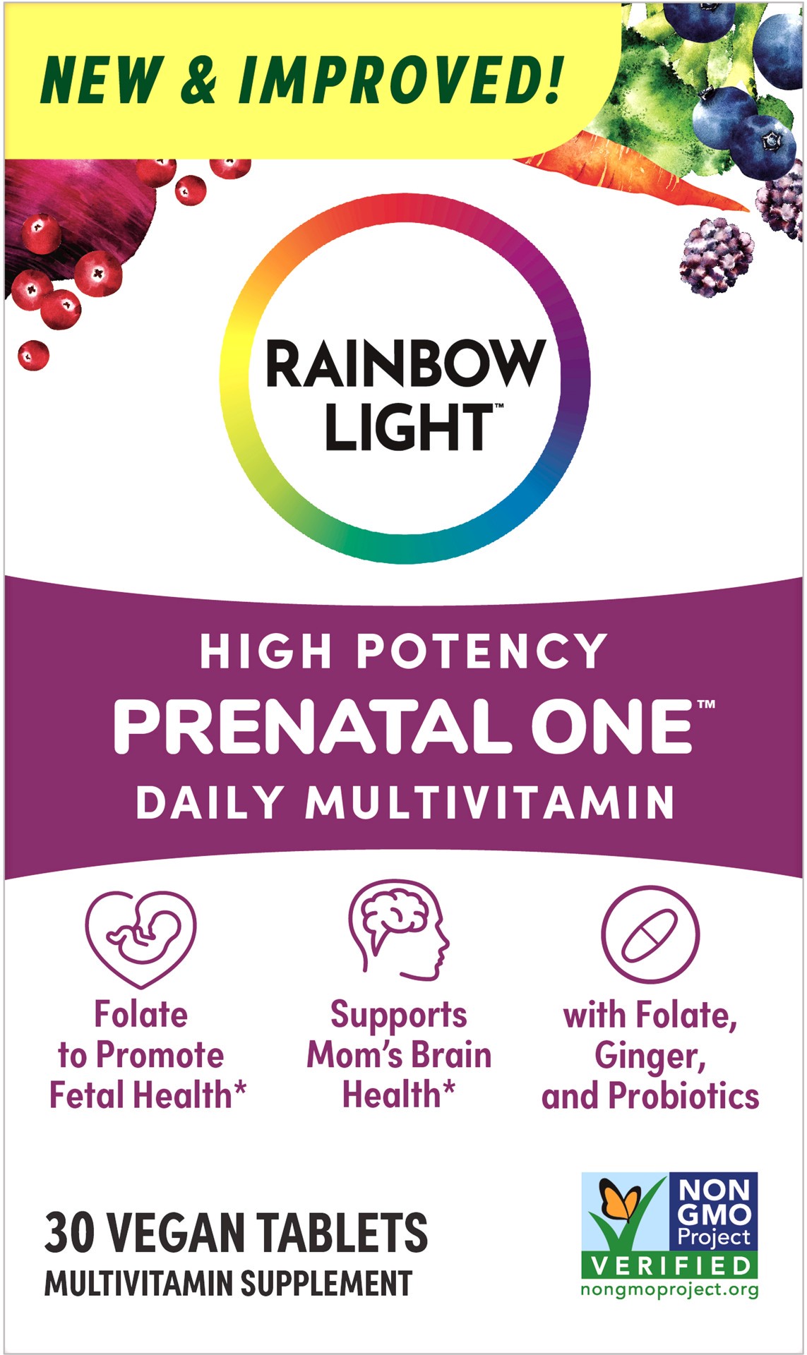 slide 1 of 5, Rainbow Light Prenatal One Vitamins, 30 ct