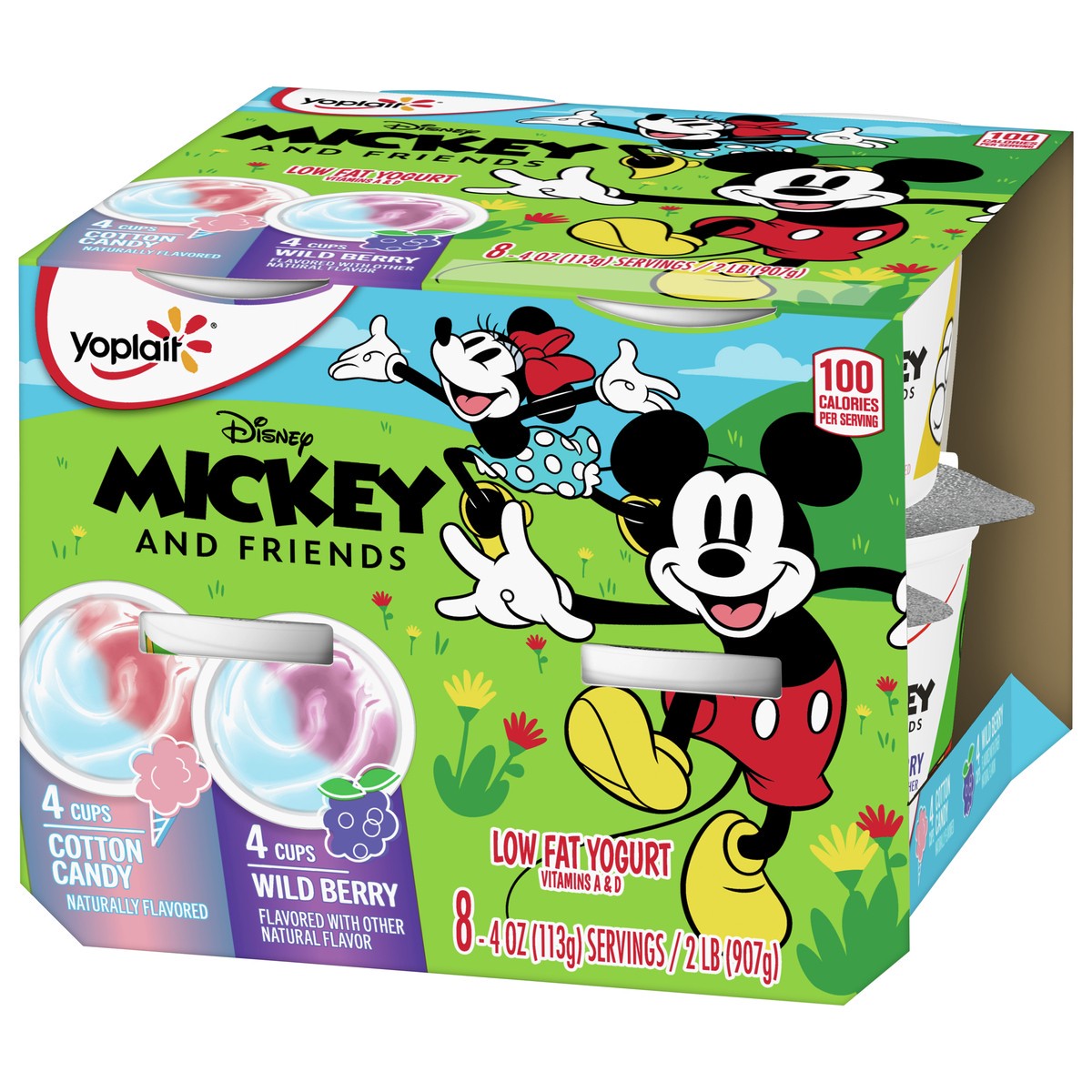 slide 4 of 9, Yoplait Low Fat Kids Yogurt, Disney Moana Variety Pack, Cotton Candy and Wild Berry, Gluten Free Snacks, 8 Yogurt Cups, 8 ct