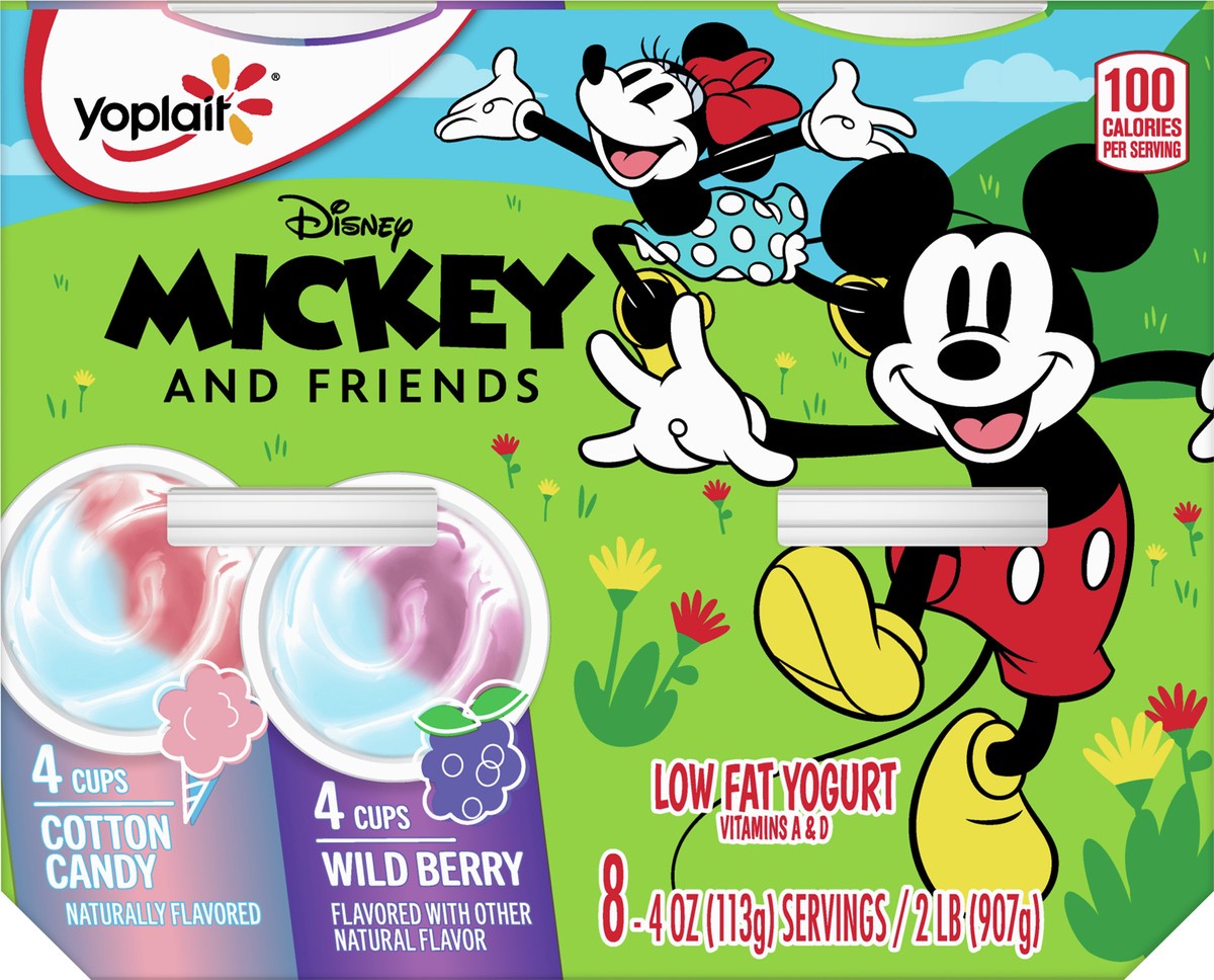slide 5 of 9, Yoplait Low Fat Kids Yogurt, Disney Moana Variety Pack, Cotton Candy and Wild Berry, Gluten Free Snacks, 8 Yogurt Cups, 8 ct