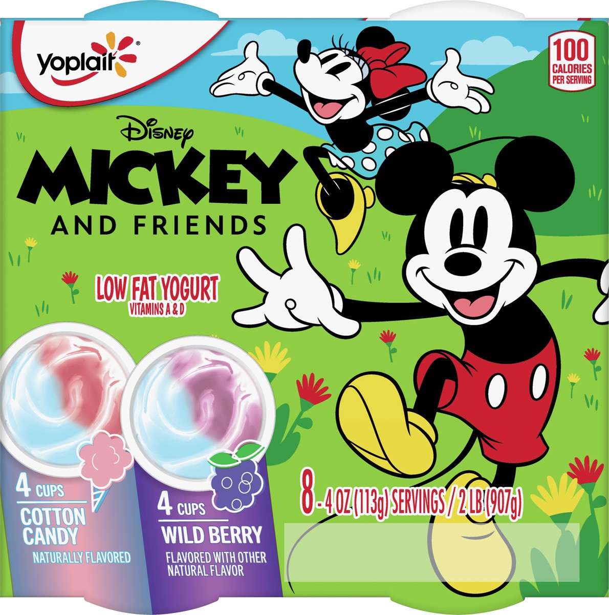 slide 7 of 9, Yoplait Low Fat Kids Yogurt, Disney Moana Variety Pack, Cotton Candy and Wild Berry, Gluten Free Snacks, 8 Yogurt Cups, 8 ct