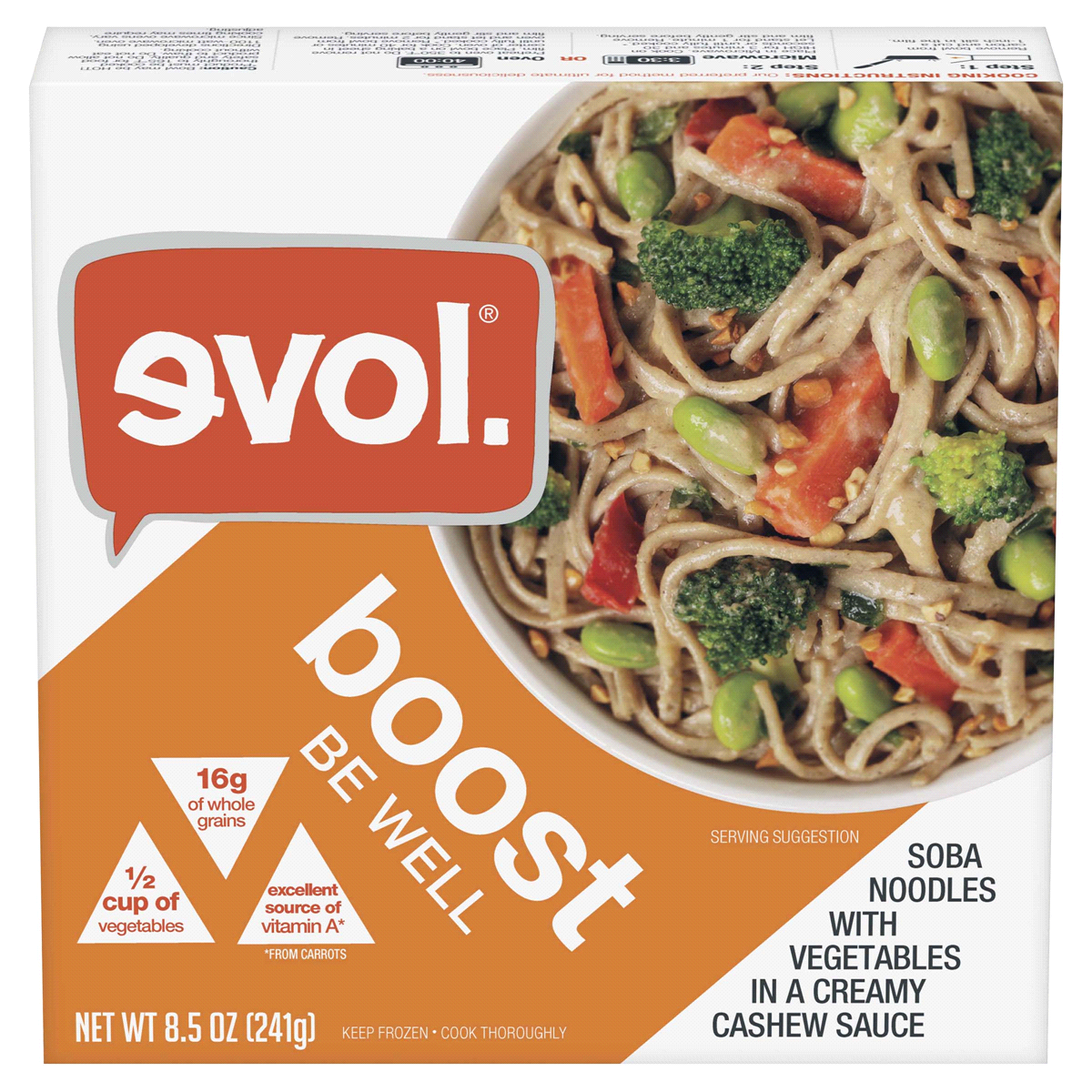 slide 1 of 1, EVOL Boost Be Well Soba Noodles And Vegetables Bowl, 8.5 oz