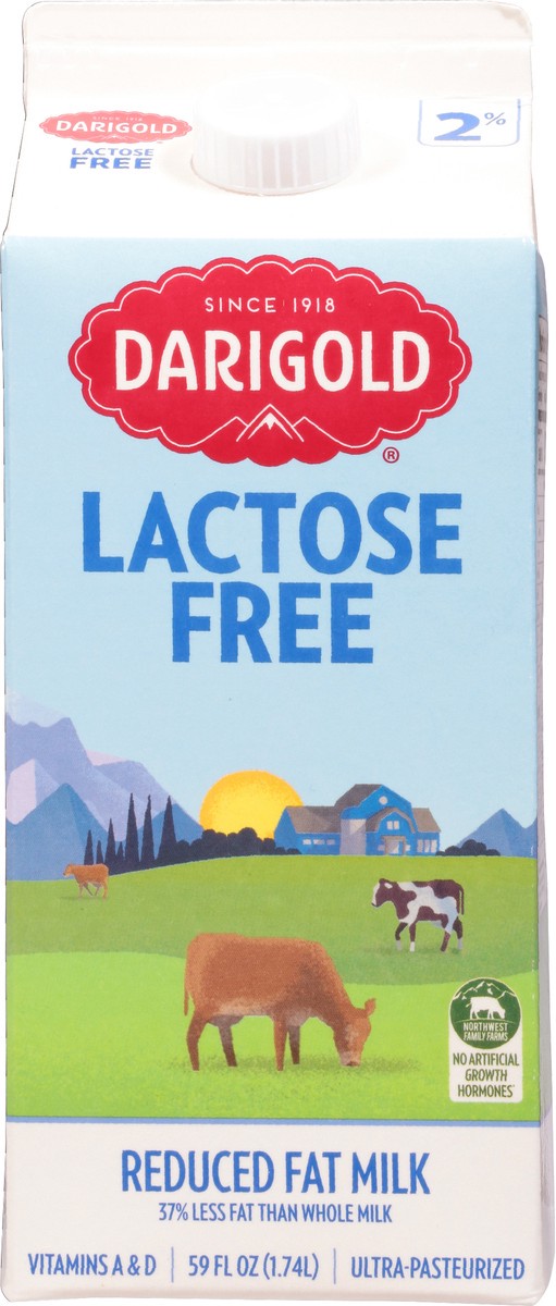 slide 4 of 14, Darigold 2% Reduced Fat Milk Lactose Free (Carton), 59 fl oz