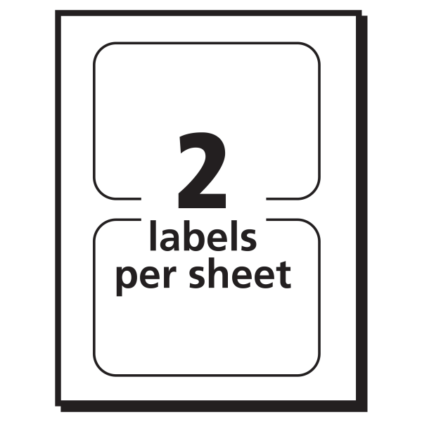 slide 6 of 8, Avery Flexible Name Badge Labels, White with Blue Border, 40 ct