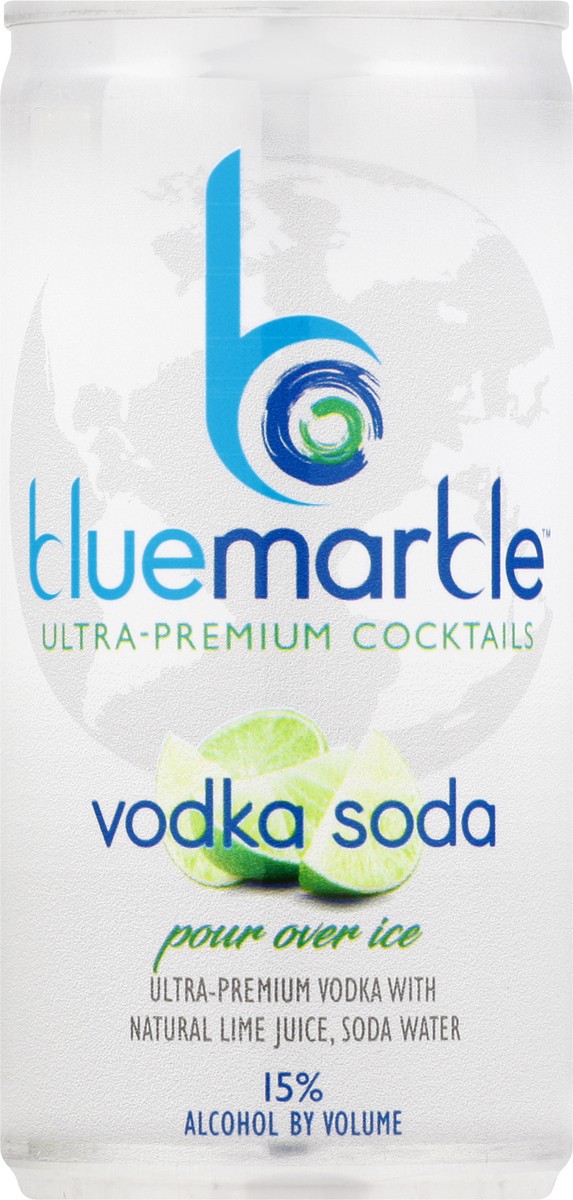 slide 3 of 11, Blue Marble Ultra-Premium Vodka Soda Cocktails 200 ml, 200 ml