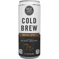 Great Lakes Mocha Cold Brew Latte, 11 oz Can