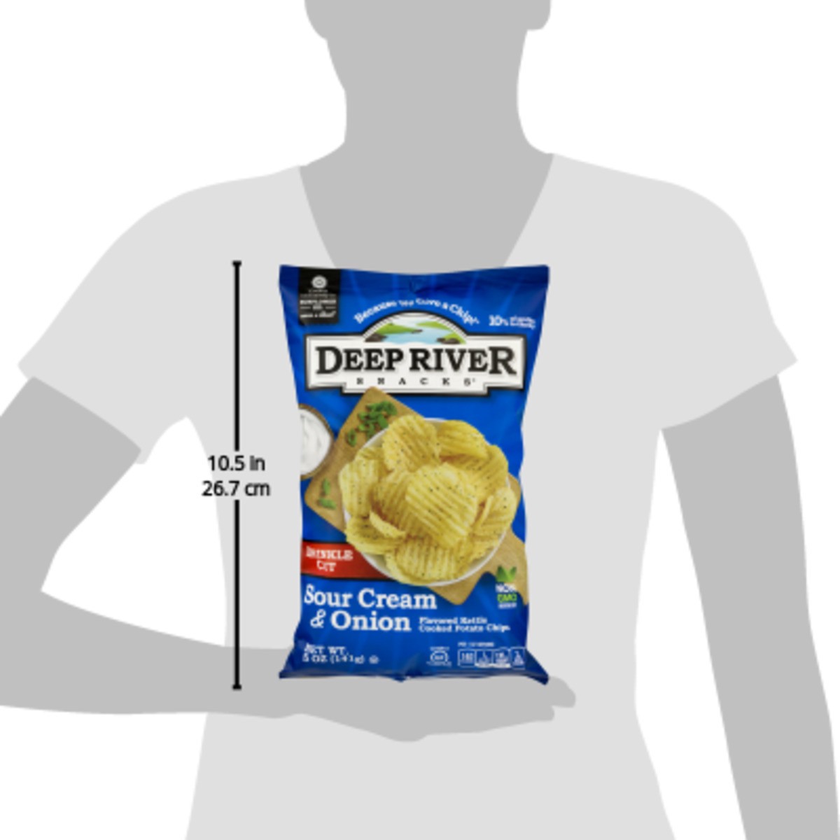 slide 3 of 9, Deep River Snacks Kettle Sour Cream Onion Natural Chips, 5 oz