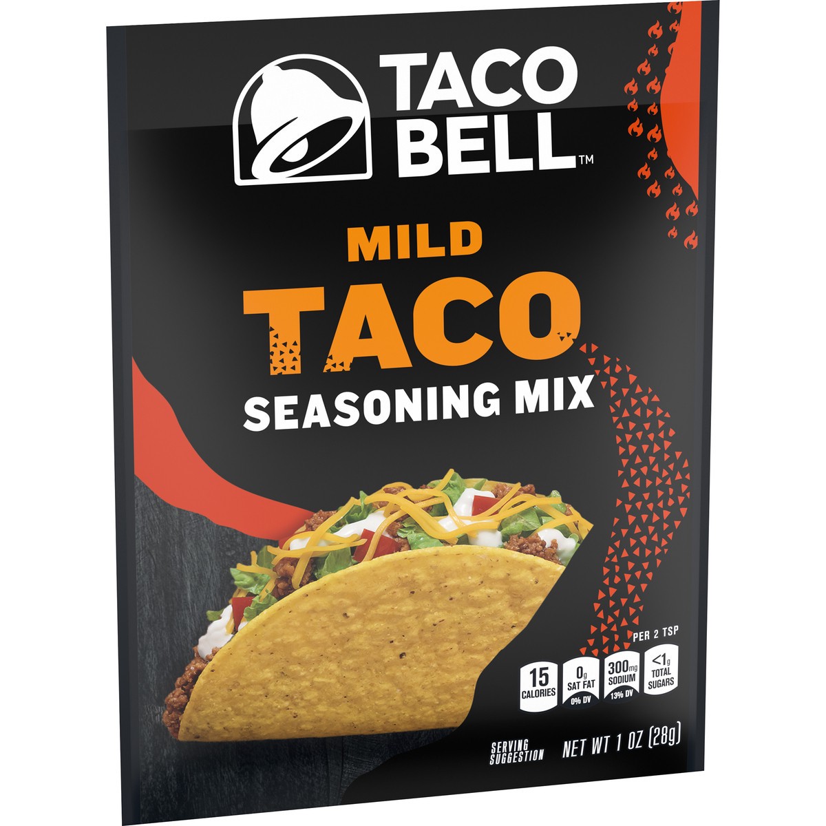 slide 3 of 9, Taco Bell Mild Taco Seasoning Mix, 1 oz Packet, 1 oz