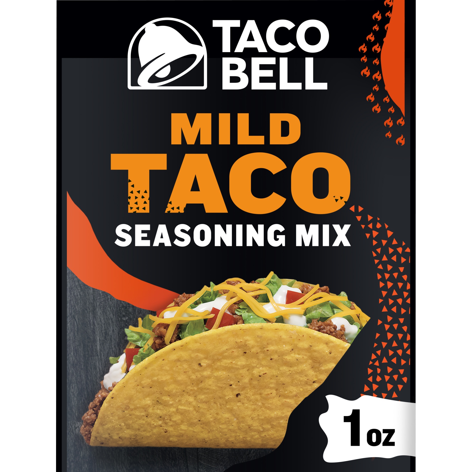 slide 1 of 9, Taco Bell Mild Taco Seasoning Mix Packet, 1 oz