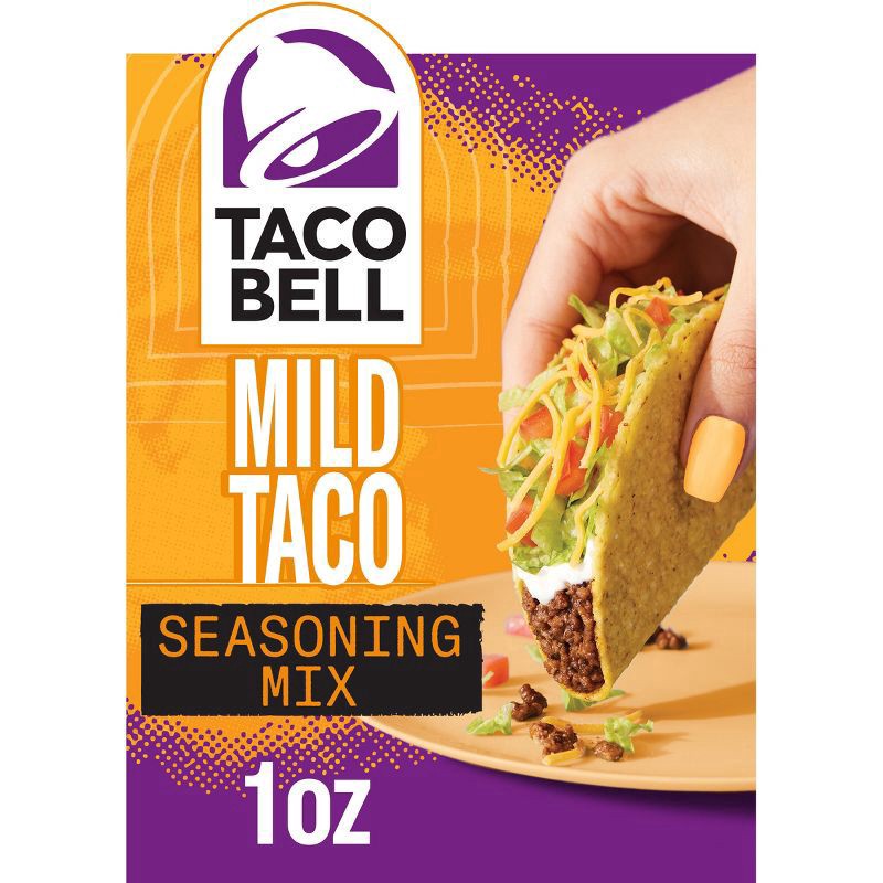 slide 1 of 9, Taco Bell Mild Taco Seasoning Mix, 1 oz Packet, 1 oz