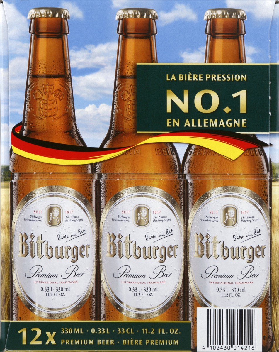 slide 3 of 7, Bitburger Beer 12 ea, 12 ct