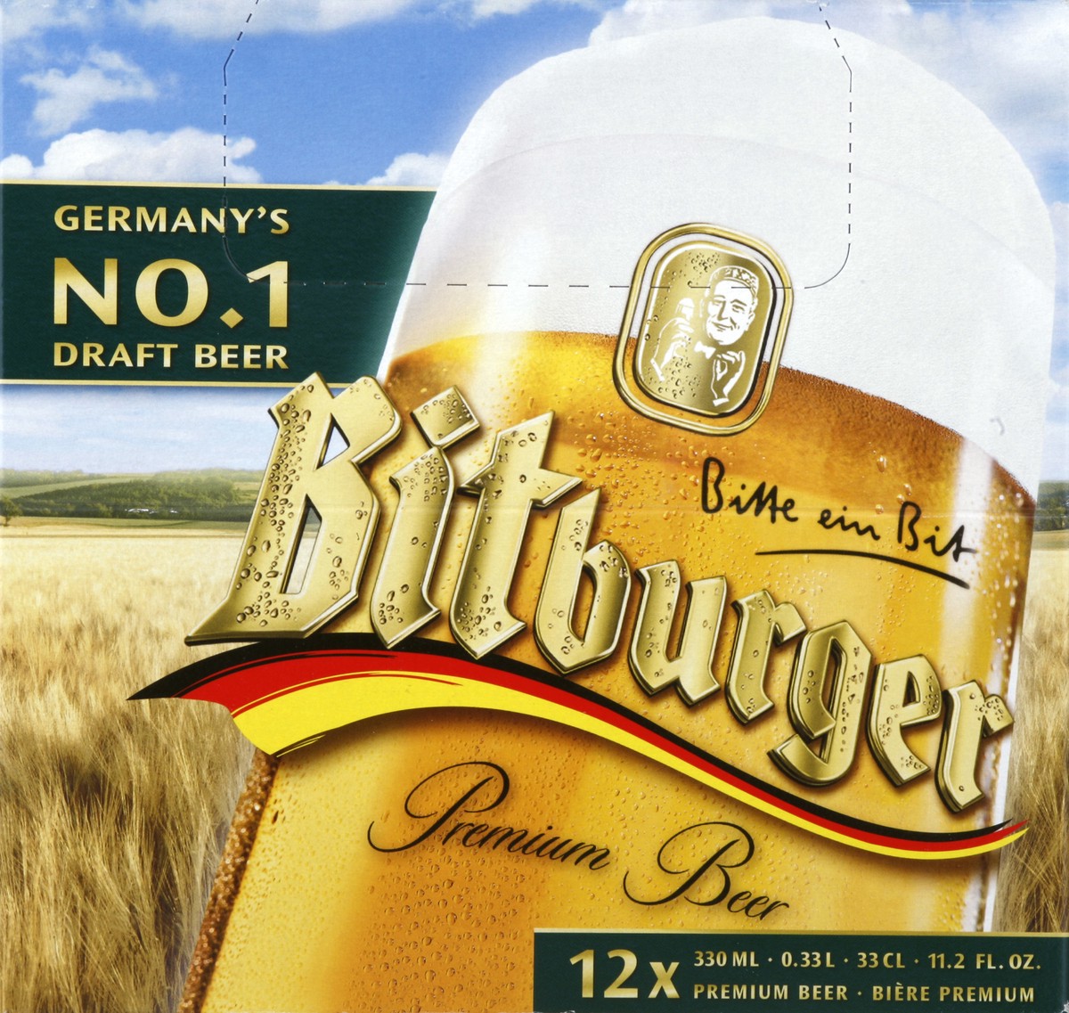 slide 1 of 7, Bitburger Beer 12 ea, 12 ct