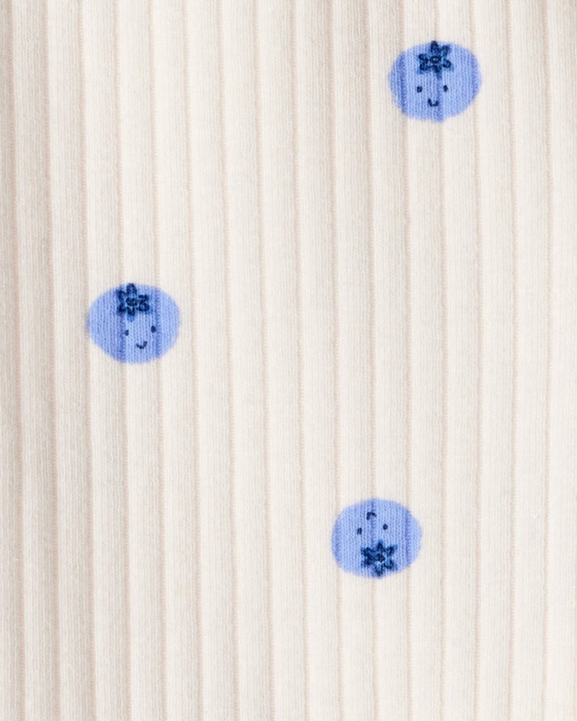 slide 3 of 3, Carter's Carters Baby Girl Blueberry Print Cotton Pull-On Pants - Ivory Ivory NB, 1 ct