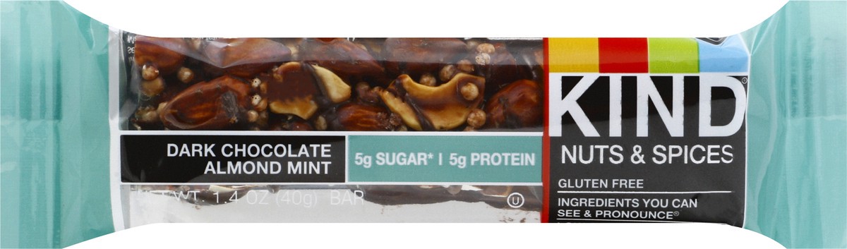 slide 1 of 13, Kind Bar Dark Choc Almond Mint, 1.4 oz