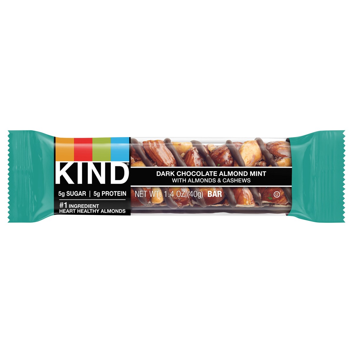 slide 1 of 13, KIND Dark Chocolate Almond Mint Nuts and Spices Bars, 1.4 oz