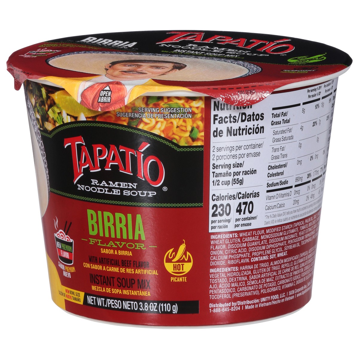 slide 4 of 9, Tapatio Hot Birria Flavor Ramen Noodle Soup 3.8 oz, 3.8 oz