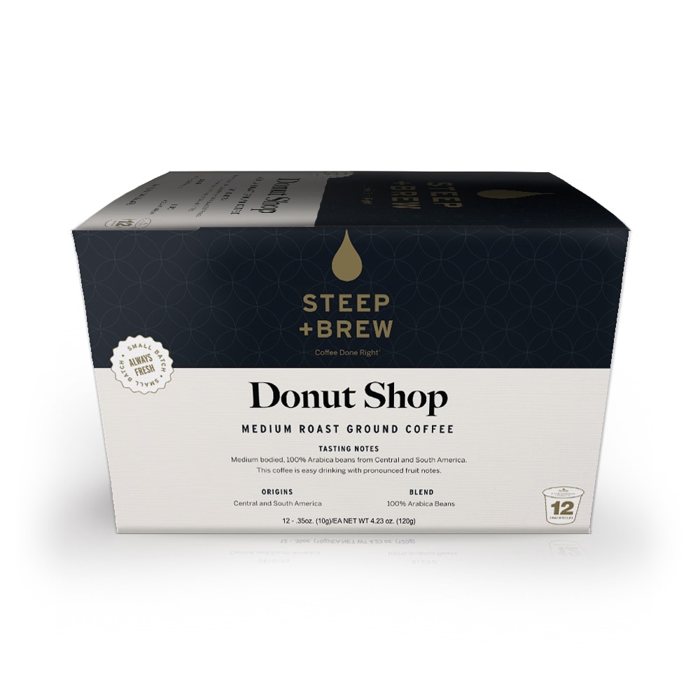 slide 1 of 1, Steep & Brew Single Serve Donut Shop Coffee - 12 ct, 12 ct