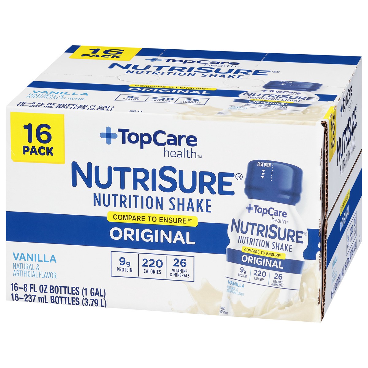 slide 5 of 9, TopCare Health NutriSure Original Vanilla Nutrition Shake 16 ea, 16 ct