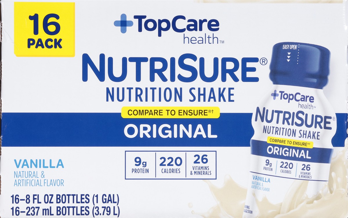 slide 6 of 9, TopCare Health NutriSure Original Vanilla Nutrition Shake 16 ea, 16 ct