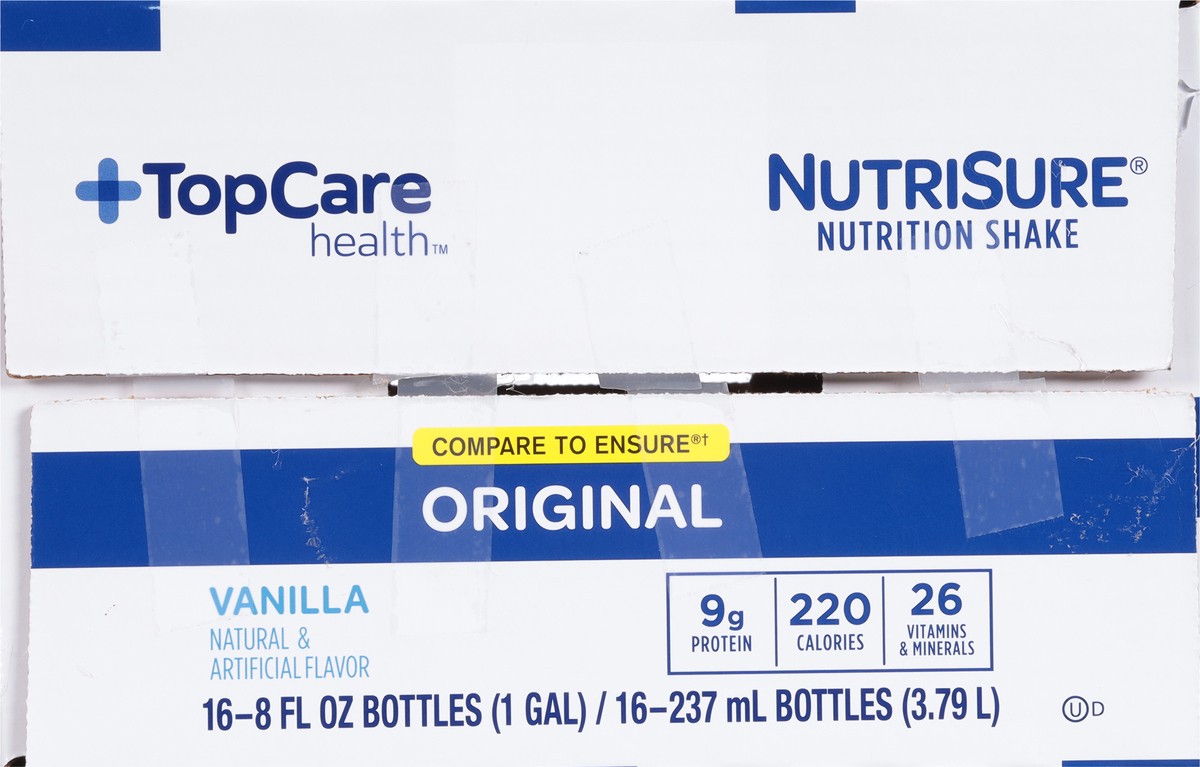 slide 3 of 9, TopCare Health NutriSure Original Vanilla Nutrition Shake 16 ea, 16 ct