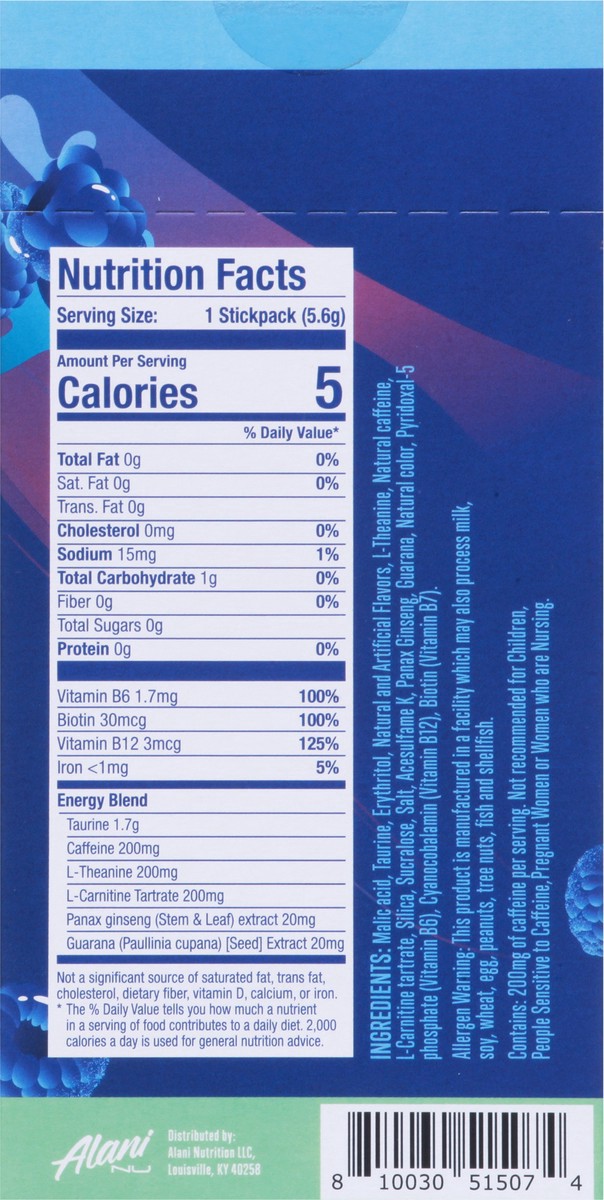 slide 9 of 9, Alani Nu Energy Sticks Breezeberry - 10 ct, 10 ct