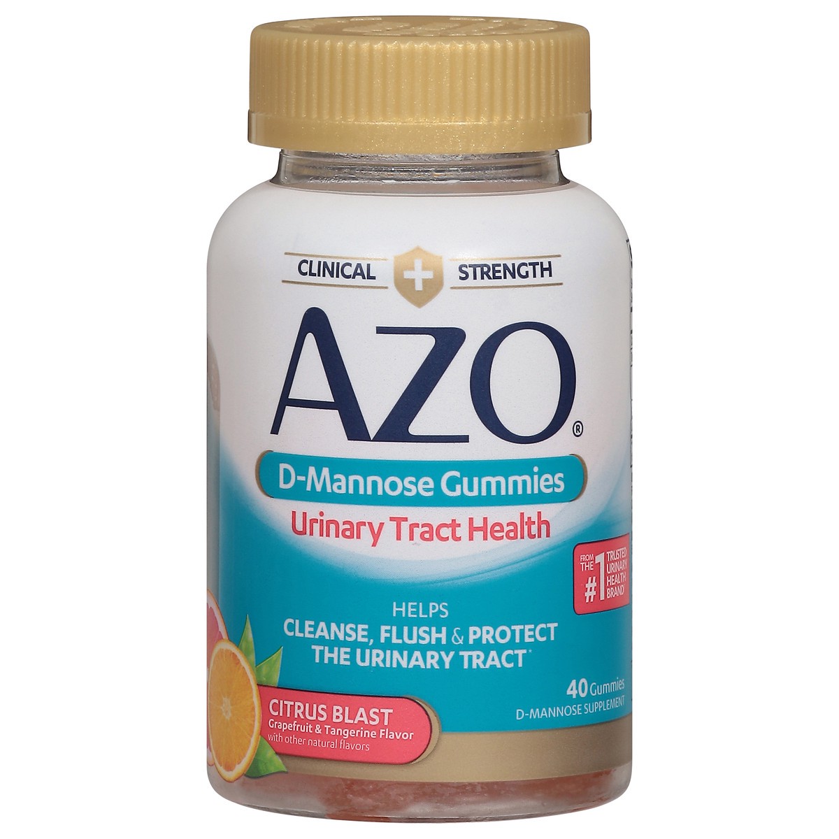 slide 11 of 14, AZO Urinary Tract Health Citrus Blast D-Mannose 40 Gummies, 40 ct