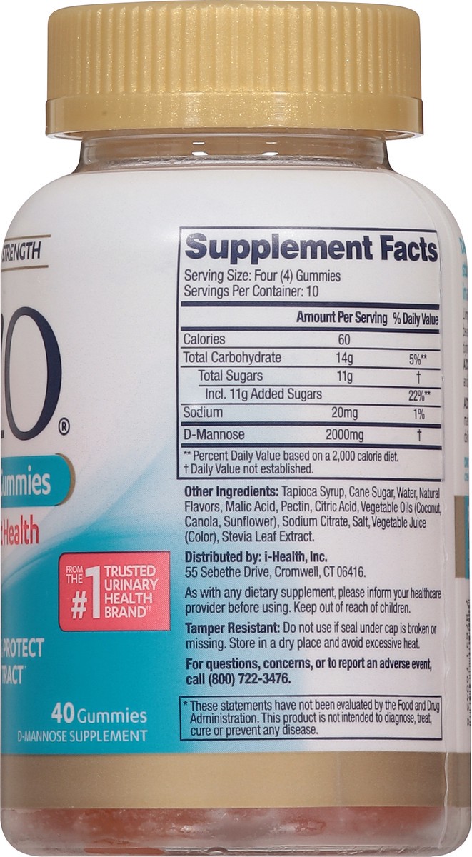 slide 5 of 14, AZO Urinary Tract Health Citrus Blast D-Mannose 40 Gummies, 40 ct